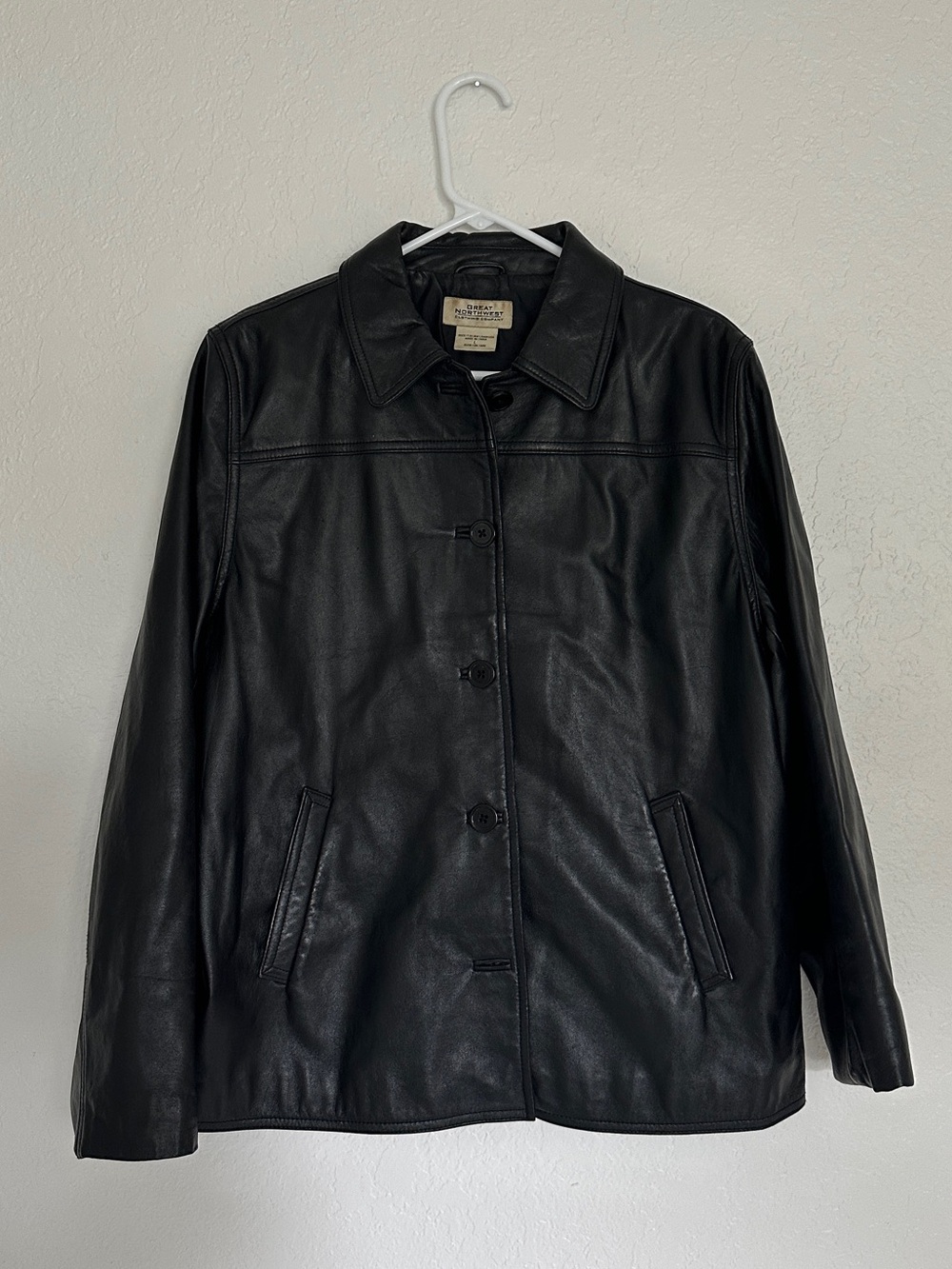 GREAT NORTHWEST VTG Italian Lambskin Leather Jacket Womens Large 90s